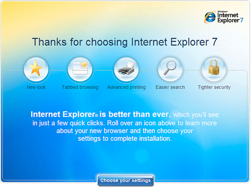 IE7 setup 1