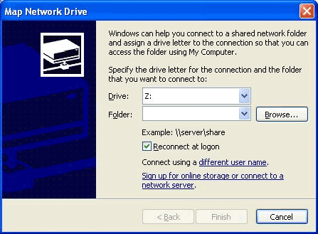 Map a drive 2