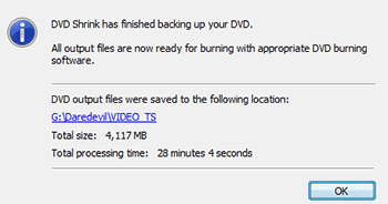 dvd backup complete